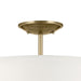 Myhouse Lighting Kichler - 43675NBR - Three Light Semi Flush Mount - Shailene - Natural Brass