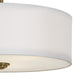 Myhouse Lighting Kichler - 43675NBR - Three Light Semi Flush Mount - Shailene - Natural Brass