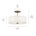 Myhouse Lighting Kichler - 43675NBR - Three Light Semi Flush Mount - Shailene - Natural Brass