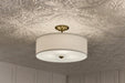 Myhouse Lighting Kichler - 43675NBR - Three Light Semi Flush Mount - Shailene - Natural Brass