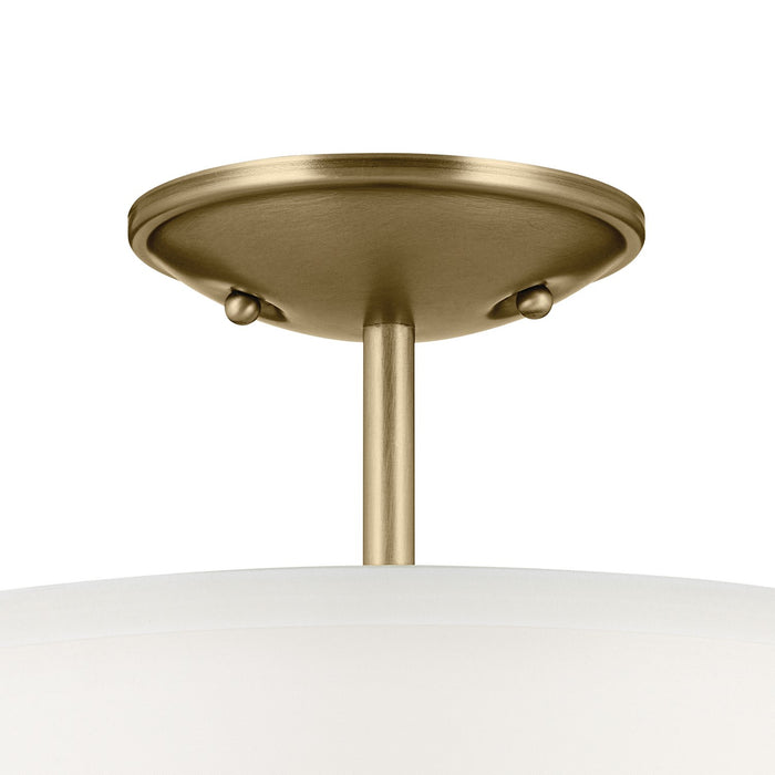 Myhouse Lighting Kichler - 43692NBR - Three Light Semi Flush Mount - Shailene - Natural Brass