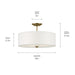 Myhouse Lighting Kichler - 43692NBR - Three Light Semi Flush Mount - Shailene - Natural Brass