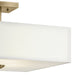 Myhouse Lighting Kichler - 43693NBR - Three Light Semi Flush Mount - Shailene - Natural Brass