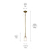 Myhouse Lighting Kichler - 43674NBR - One Light Mini Pendant - Shailene - Natural Brass