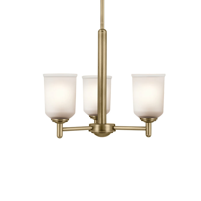 Myhouse Lighting Kichler - 43670NBR - Three Light Mini Chandelier - Shailene - Natural Brass