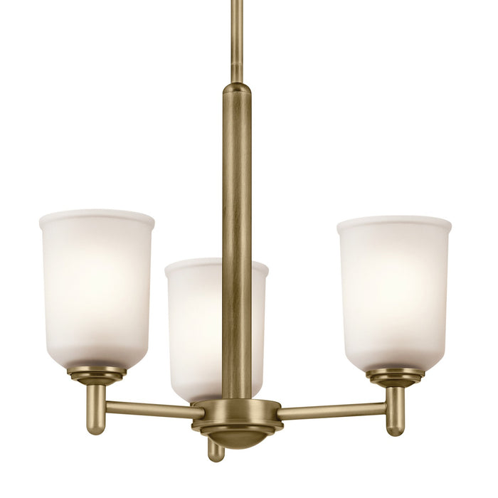 Myhouse Lighting Kichler - 43670NBR - Three Light Mini Chandelier - Shailene - Natural Brass