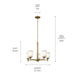 Myhouse Lighting Kichler - 43671NBR - Five Light Chandelier - Shailene - Natural Brass