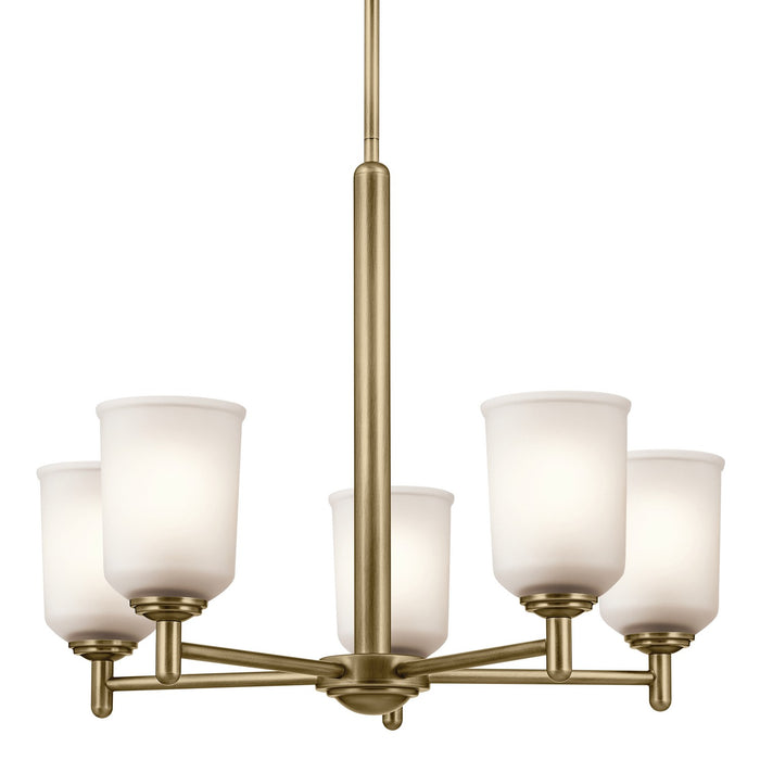 Myhouse Lighting Kichler - 43671NBR - Five Light Chandelier - Shailene - Natural Brass