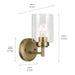 Myhouse Lighting Kichler - 45910NBR - One Light Wall Sconce - Winslow - Natural Brass