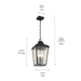 Myhouse Lighting Kichler - 49740BKT - Four Light Outdoor Pendant - Forestdale - Textured Black