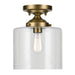 Myhouse Lighting Kichler - 44033NBR - One Light Semi Flush Mount - Winslow - Natural Brass