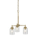 Myhouse Lighting Kichler - 44029NBR - Three Light Mini Chandelier - Winslow - Natural Brass