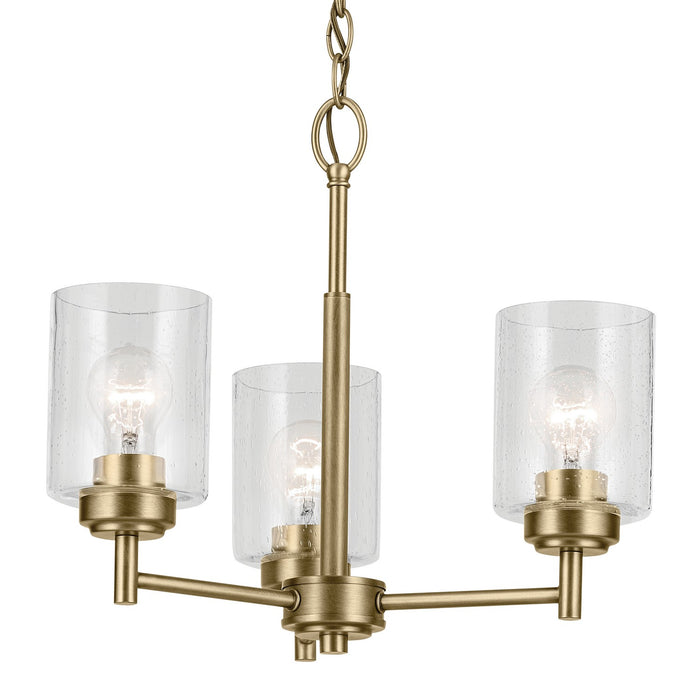 Myhouse Lighting Kichler - 44029NBR - Three Light Mini Chandelier - Winslow - Natural Brass