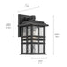 Myhouse Lighting Kichler - 49829BKT - One Light Outdoor Wall Mount - Beacon Square - Textured Black