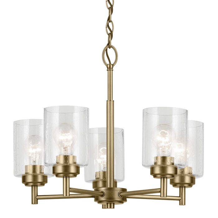 Myhouse Lighting Kichler - 44030NBR - Five Light Chandelier - Winslow - Natural Brass