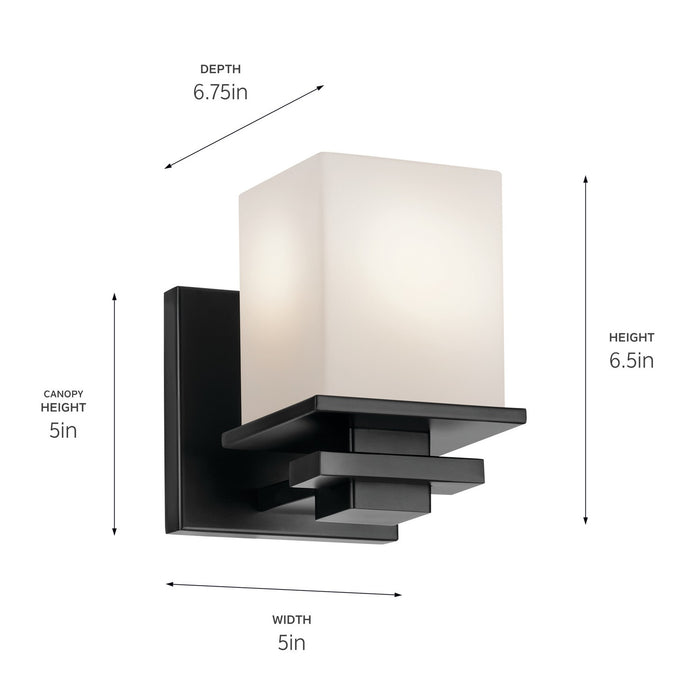 Myhouse Lighting Kichler - 45149BK - One Light Wall Sconce - Tully - Black