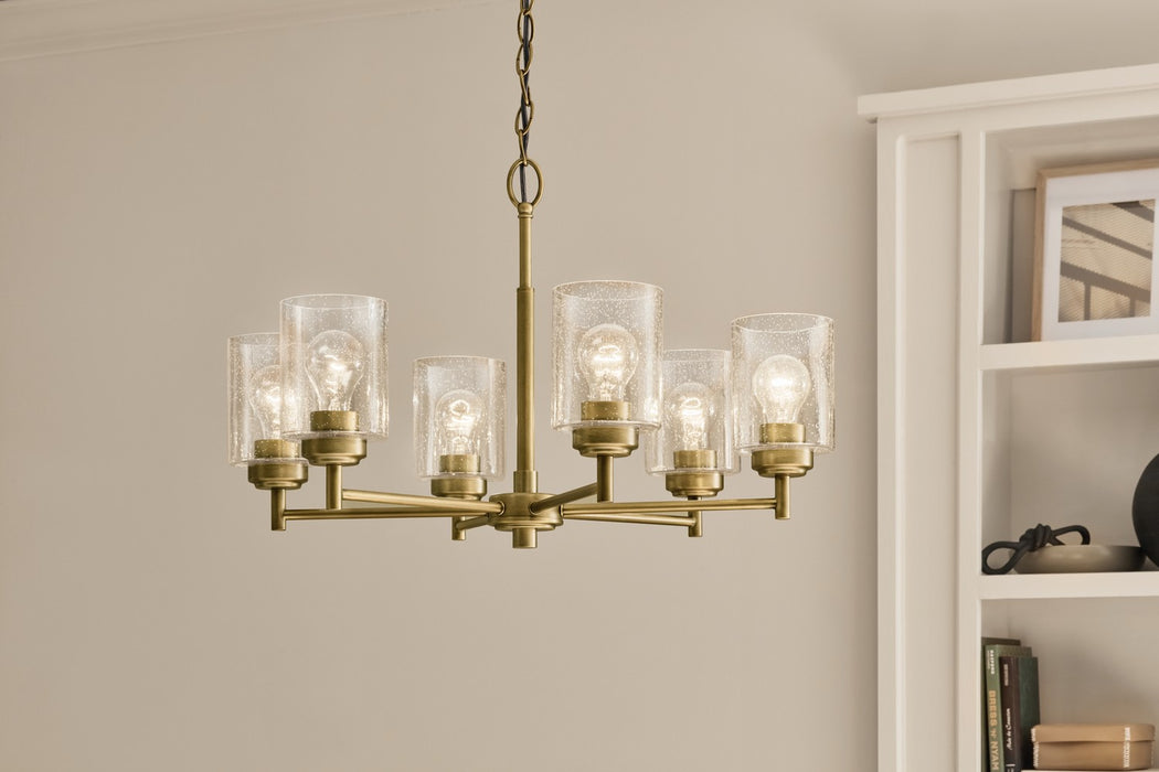 Myhouse Lighting Kichler - 52616NBR - Six Light Chandelier - Winslow - Natural Brass