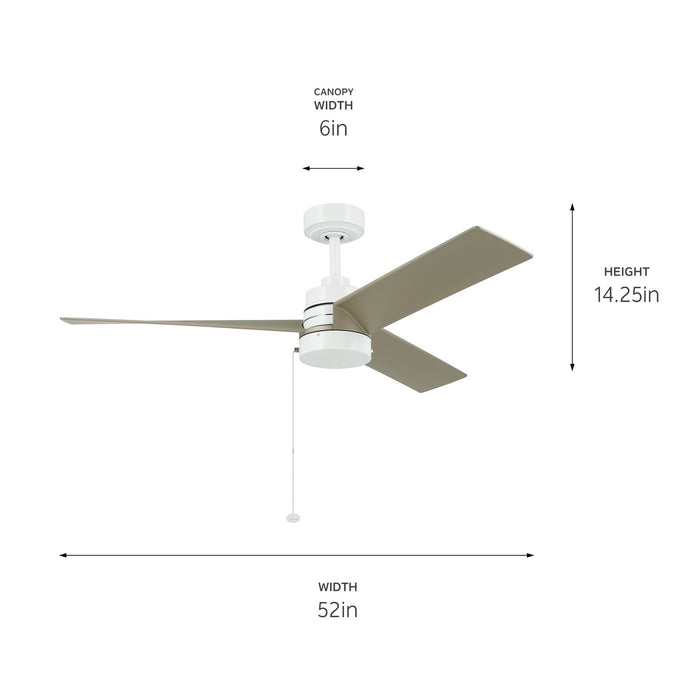 Myhouse Lighting Kichler - 300375WH - 52"Ceiling Fan - Spyn Lite - White