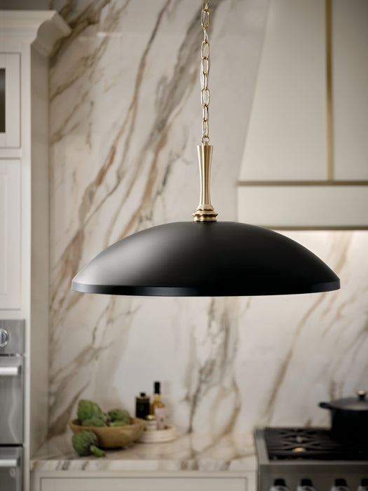 Myhouse Lighting Kichler - 52638BK - One Light Pendant - Delarosa - Black