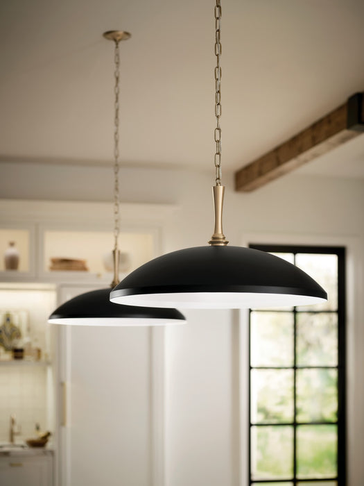 Myhouse Lighting Kichler - 52638BK - One Light Pendant - Delarosa - Black