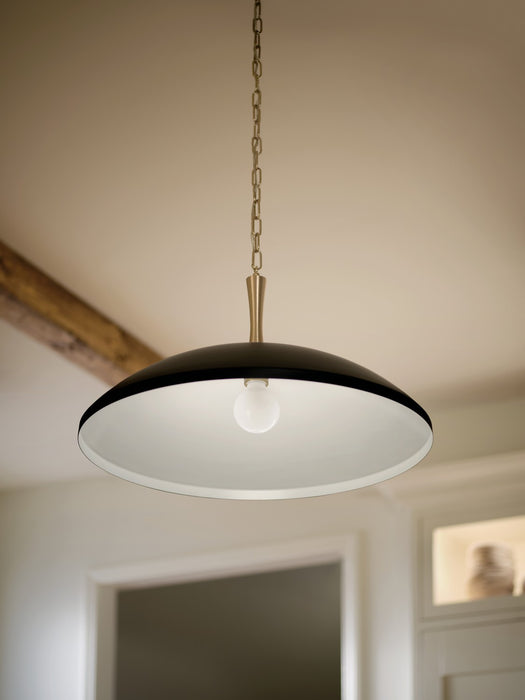 Myhouse Lighting Kichler - 52638BK - One Light Pendant - Delarosa - Black