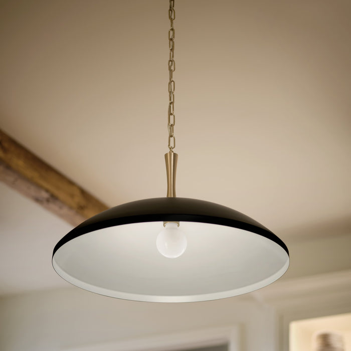 Myhouse Lighting Kichler - 52638BK - One Light Pendant - Delarosa - Black