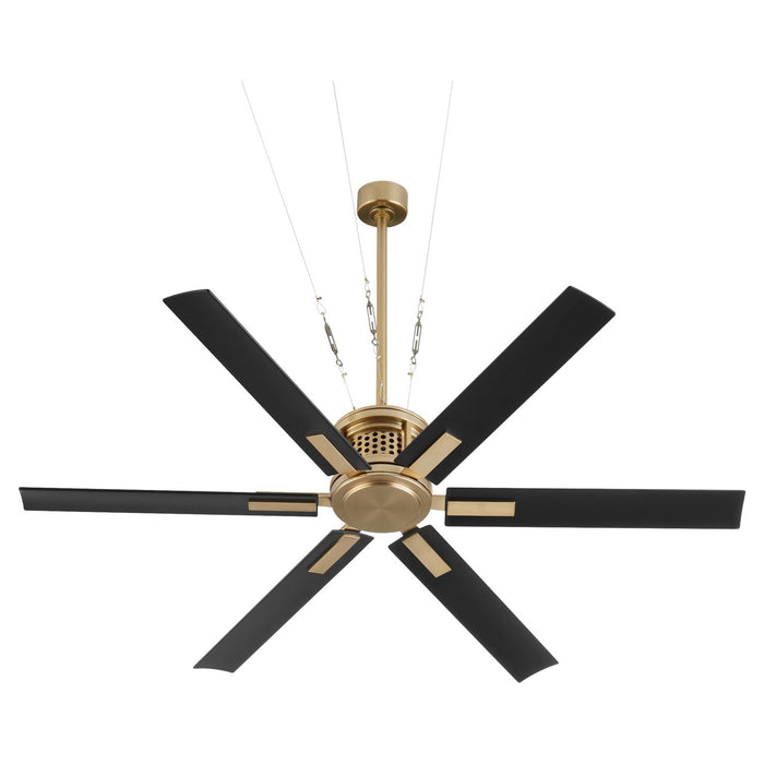 Myhouse Lighting Quorum - 10656-80 - 65" Patio Fan - Zeus - Aged Brass