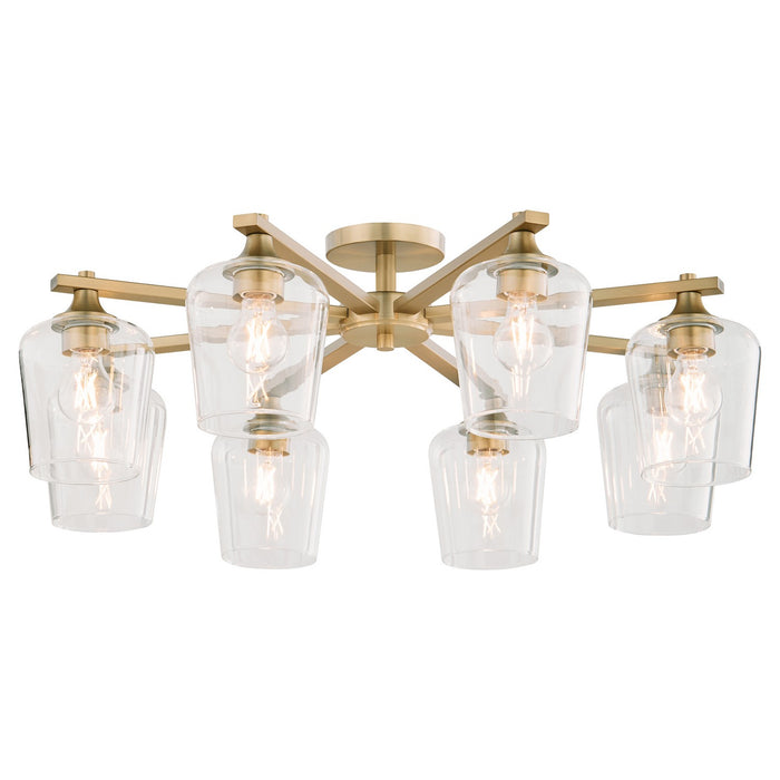 Myhouse Lighting Quorum - 358-8-80 - Eight Light Ceiling Mount - Veno - Aged Brass