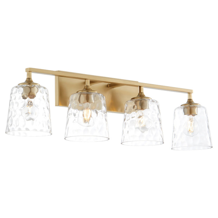 Myhouse Lighting Quorum - 5005-4-180 - Four Light Vanity - Eldorado - Aged Brass