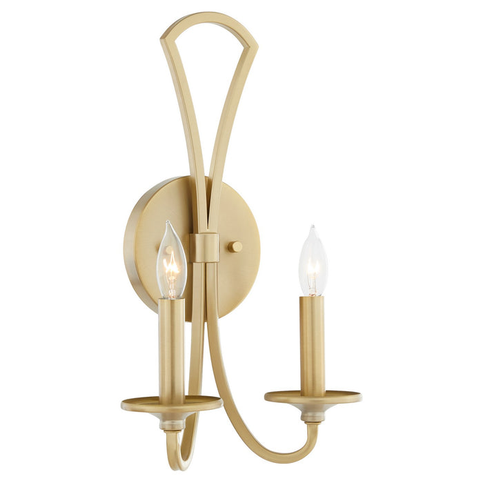 Myhouse Lighting Quorum - 5021-2-80 - Two Light Wall Mount - Maryse - Aged Brass