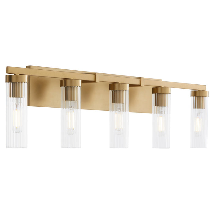 Myhouse Lighting Quorum - 533-5-80 - Five Light Vanity - Kilbey - Aged Brass