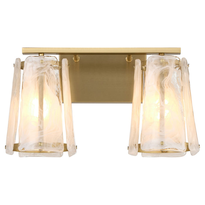Myhouse Lighting Quorum - 5575-2-80 - Two Light Vanity - Prestige - Aged Brass