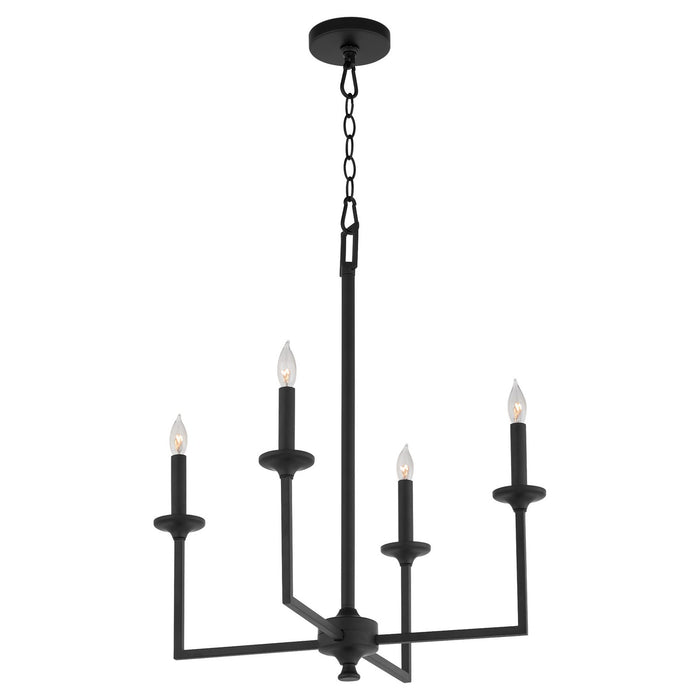 Myhouse Lighting Quorum - 6005-4-59 - Four Light Chandelier - Eldorado - Matte Black