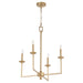 Myhouse Lighting Quorum - 6005-4-80 - Four Light Chandelier - Eldorado - Aged Brass