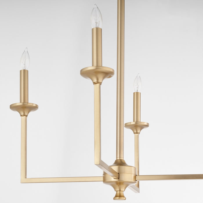 Myhouse Lighting Quorum - 6005-4-80 - Four Light Chandelier - Eldorado - Aged Brass