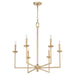 Myhouse Lighting Quorum - 6005-6-80 - Six Light Chandelier - Eldorado - Aged Brass