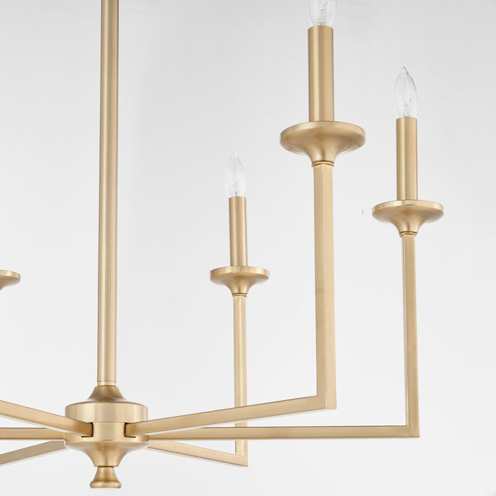 Myhouse Lighting Quorum - 6005-6-80 - Six Light Chandelier - Eldorado - Aged Brass