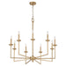 Myhouse Lighting Quorum - 6005-9-80 - Nine Light Chandelier - Eldorado - Aged Brass