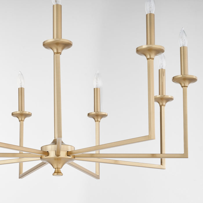 Myhouse Lighting Quorum - 6005-9-80 - Nine Light Chandelier - Eldorado - Aged Brass