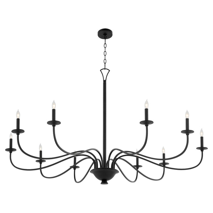 Myhouse Lighting Quorum - 6021-10-59 - Ten Light Chandelier - Maryse - Matte Black