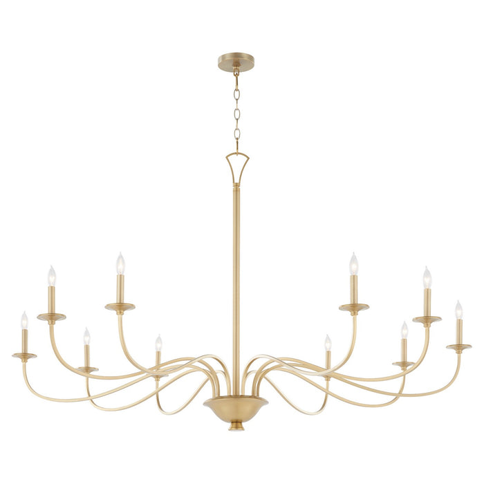 Myhouse Lighting Quorum - 6021-10-80 - Ten Light Chandelier - Maryse - Aged Brass