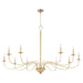 Myhouse Lighting Quorum - 6021-10-80 - Ten Light Chandelier - Maryse - Aged Brass