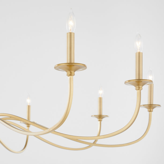 Myhouse Lighting Quorum - 6021-10-80 - Ten Light Chandelier - Maryse - Aged Brass