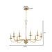 Myhouse Lighting Quorum - 6021-9-80 - Nine Light Chandelier - Maryse - Aged Brass