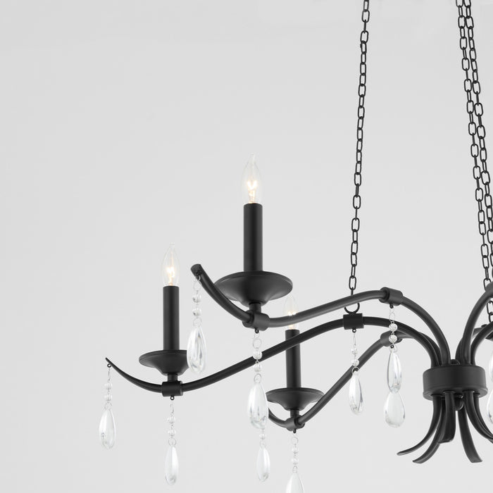 Myhouse Lighting Quorum - 603-6-59 - Six Light Chandelier - Lorelei - Matte Black