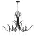 Myhouse Lighting Quorum - 621-6-59 - Six Light Chandelier - Majesty - Matte Black