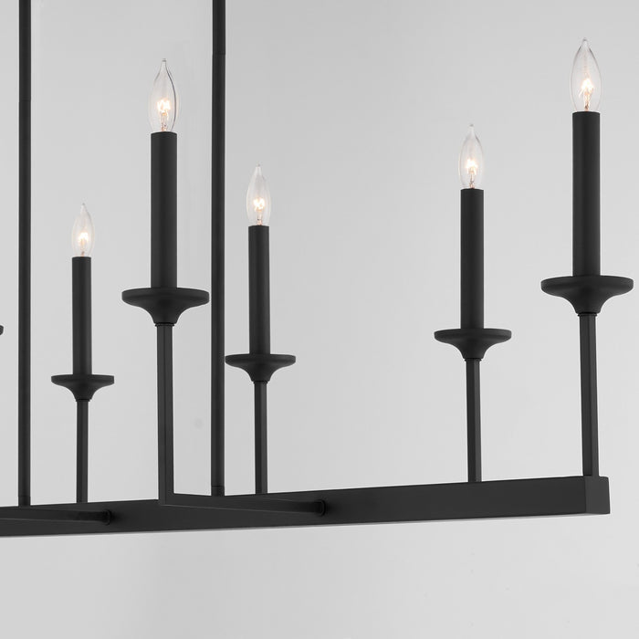 Myhouse Lighting Quorum - 6505-8-59 - Eight Light Linear Chandelier - Eldorado - Matte Black