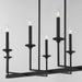 Myhouse Lighting Quorum - 6505-8-59 - Eight Light Linear Chandelier - Eldorado - Matte Black