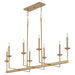 Myhouse Lighting Quorum - 6505-8-80 - Eight Light Linear Chandelier - Eldorado - Aged Brass