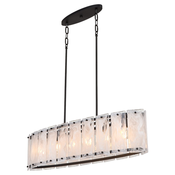 Myhouse Lighting Quorum - 6575-6-59 - Six Light Linear Pendant - Prestige - Matte Black